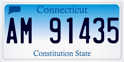 CT license plate AM91435
