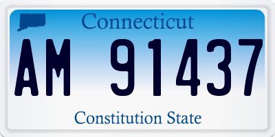 CT license plate AM91437