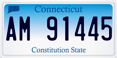 CT license plate AM91445