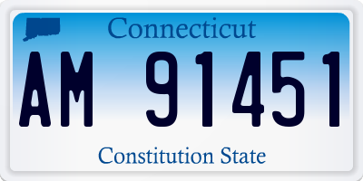 CT license plate AM91451