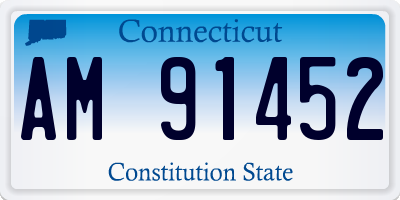 CT license plate AM91452