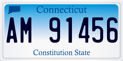 CT license plate AM91456