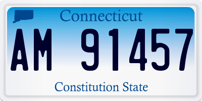 CT license plate AM91457