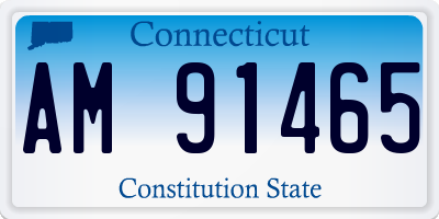 CT license plate AM91465