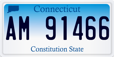 CT license plate AM91466