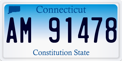 CT license plate AM91478
