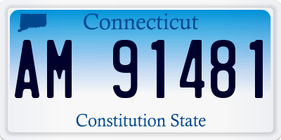 CT license plate AM91481
