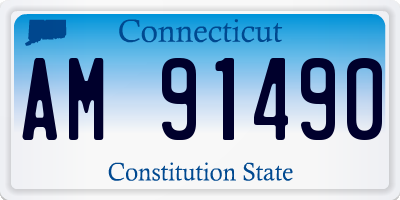 CT license plate AM91490