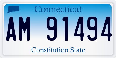 CT license plate AM91494