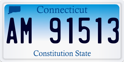 CT license plate AM91513