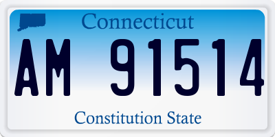 CT license plate AM91514