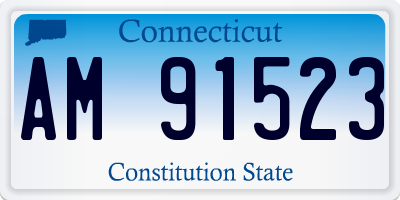 CT license plate AM91523