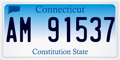 CT license plate AM91537