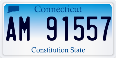 CT license plate AM91557