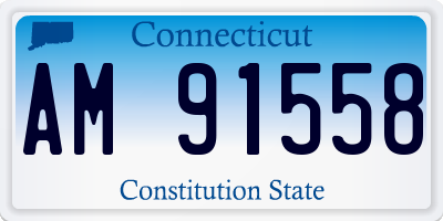 CT license plate AM91558