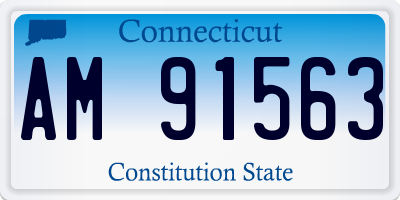CT license plate AM91563