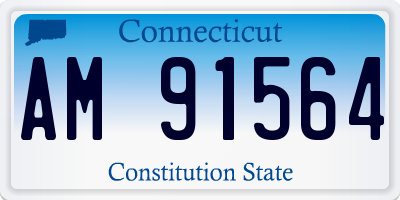 CT license plate AM91564