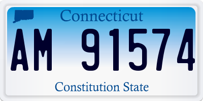 CT license plate AM91574