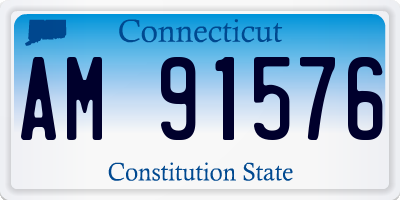CT license plate AM91576