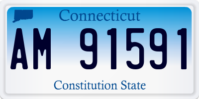 CT license plate AM91591