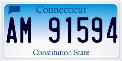 CT license plate AM91594