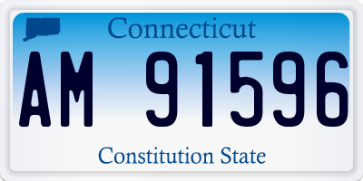 CT license plate AM91596