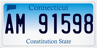 CT license plate AM91598