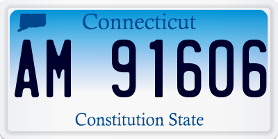 CT license plate AM91606