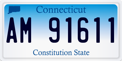 CT license plate AM91611