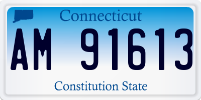 CT license plate AM91613