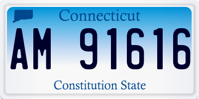 CT license plate AM91616