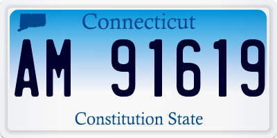 CT license plate AM91619