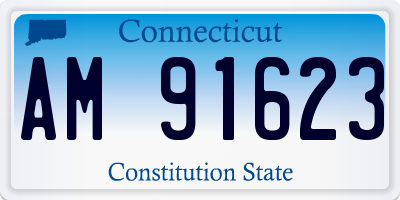 CT license plate AM91623