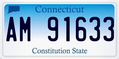 CT license plate AM91633