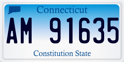 CT license plate AM91635