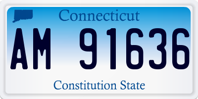 CT license plate AM91636