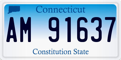 CT license plate AM91637