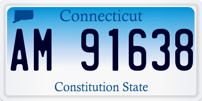 CT license plate AM91638