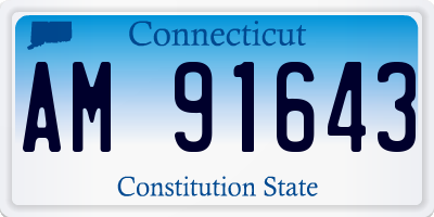 CT license plate AM91643