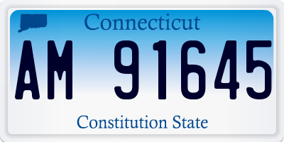 CT license plate AM91645