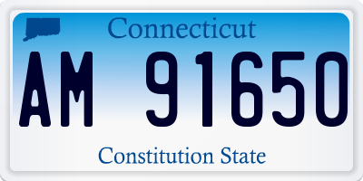 CT license plate AM91650
