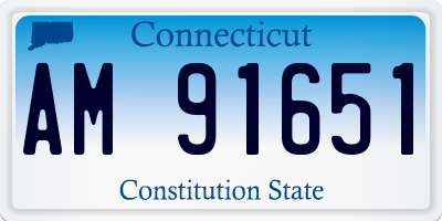 CT license plate AM91651