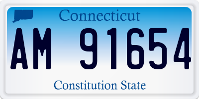 CT license plate AM91654