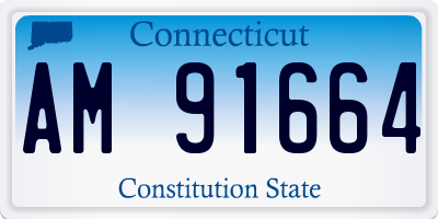 CT license plate AM91664