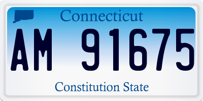 CT license plate AM91675