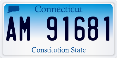 CT license plate AM91681