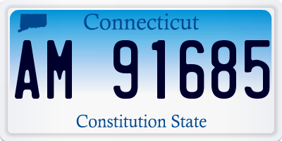 CT license plate AM91685