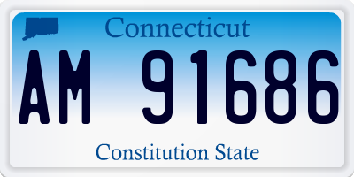 CT license plate AM91686