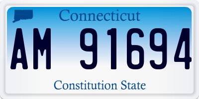 CT license plate AM91694
