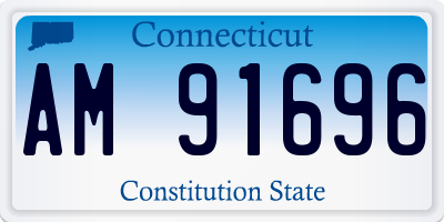 CT license plate AM91696